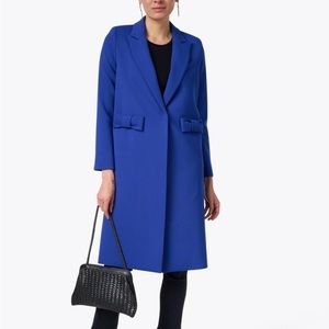 SMYTHE Cobalt Blue Stretch Wool Coat